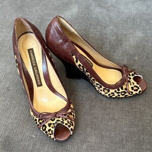 Chinese Laundry Leopard and Brown Wedges